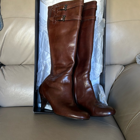 Women’s Cole Haan Nike air jalissa knee high boots in size 10 B in Chestnut - Picture 2 of 10